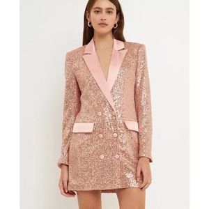 Endless Rose Pink Sequin Blazer Dress